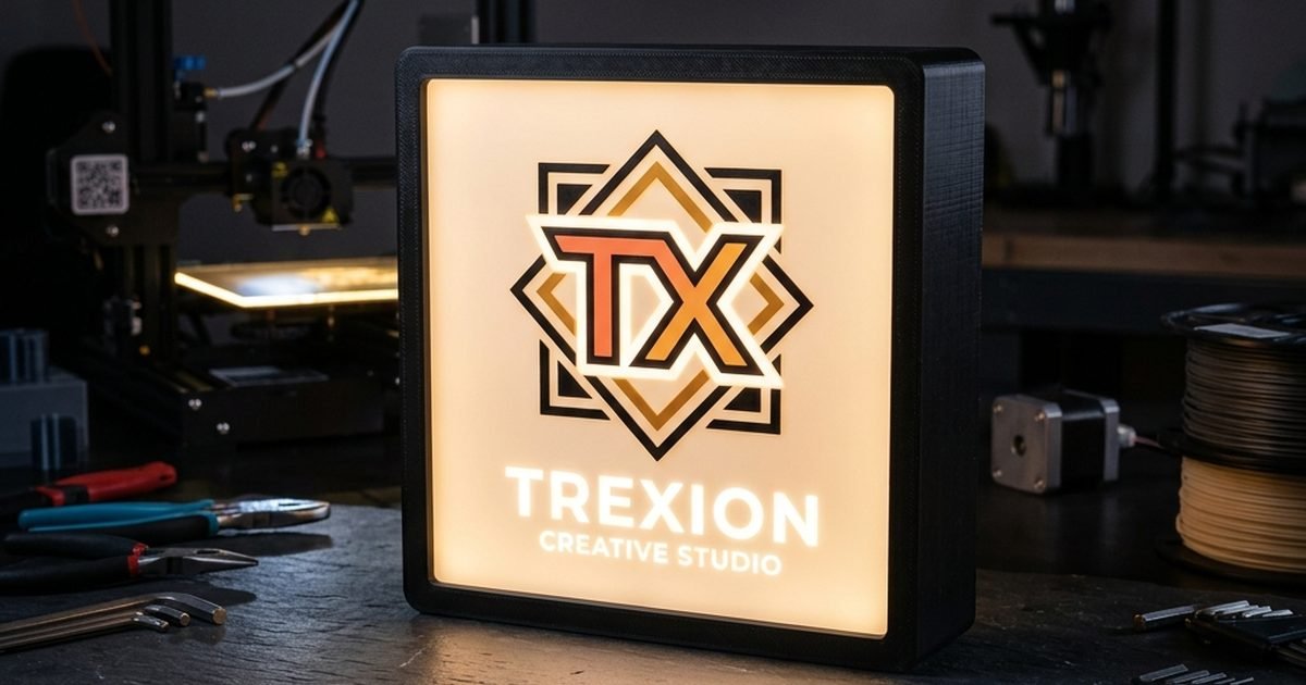 Gerador de lightbox 3D, caixa de luz LED personalizada, do Trexion Studio