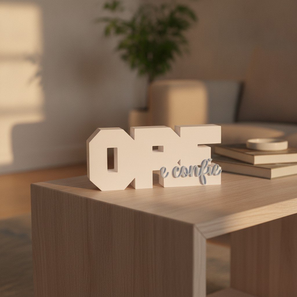Foto da galeria do produto Kit Decorativo Nossa senhora, Ore e Confie 3D