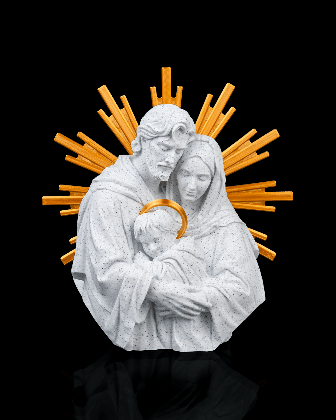 Escultura Sagrada Família 3D Premium