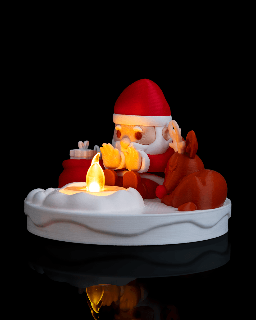 Foto da galeria do produto Luminária Natal Papai Noel 3D
